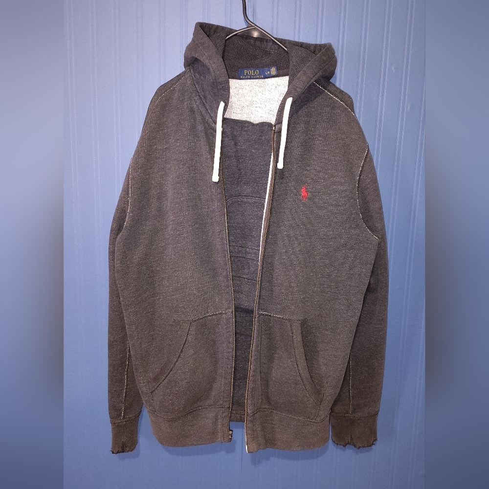Men's Charcoal Gray Polo Sweat Suit